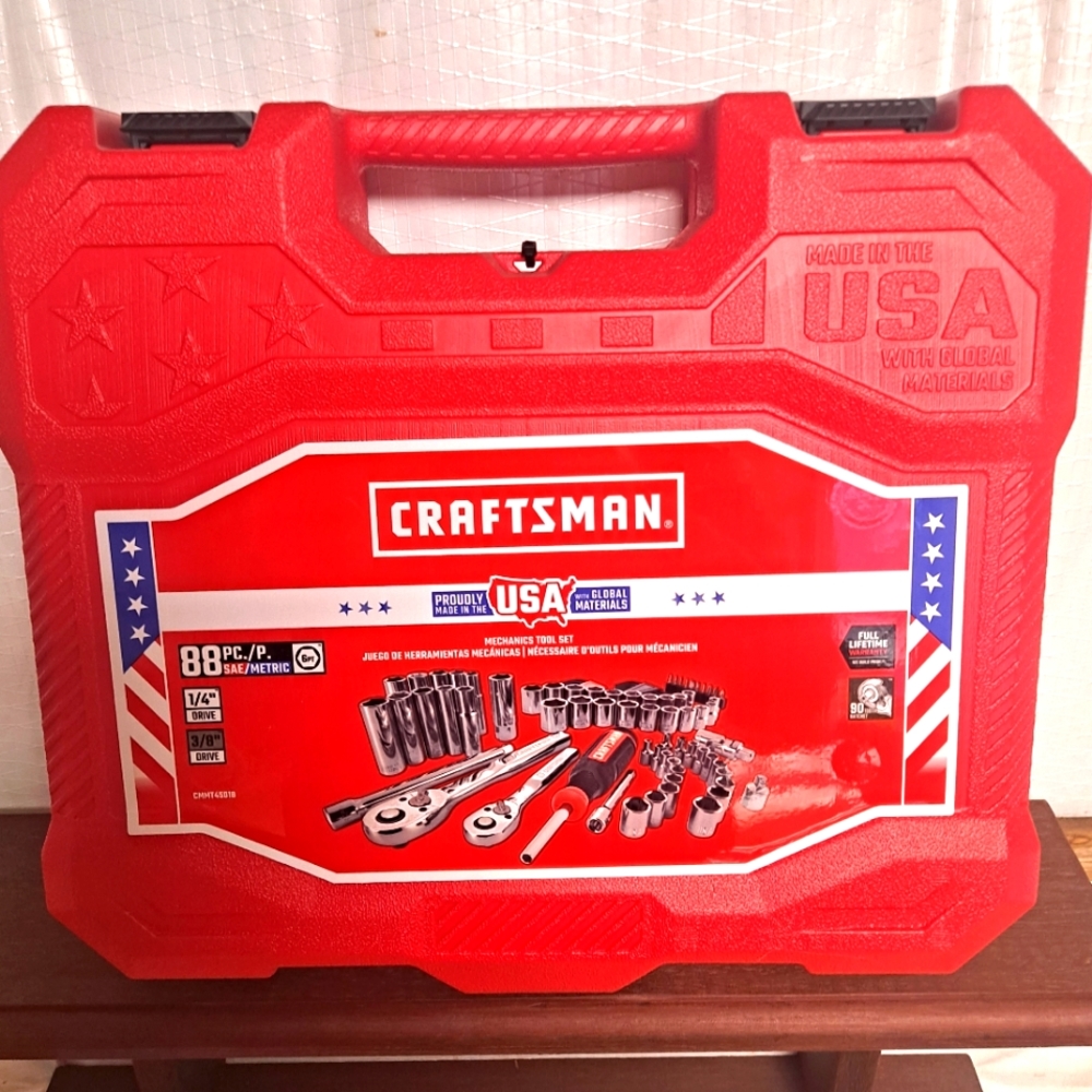 Socket Set Craftsman Toolset 88 Piece SAE / Metric Made in Texas USA CMMT45018